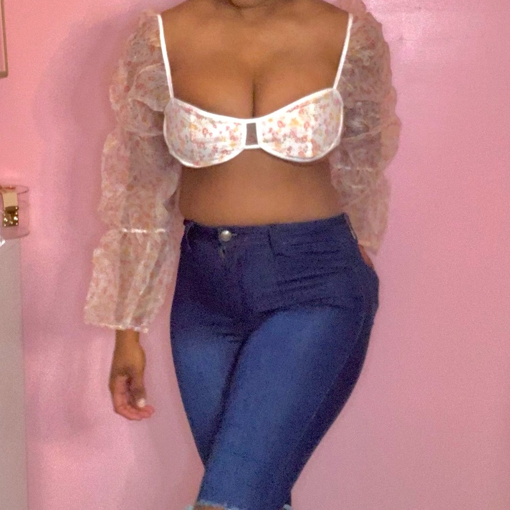 Flower crop top